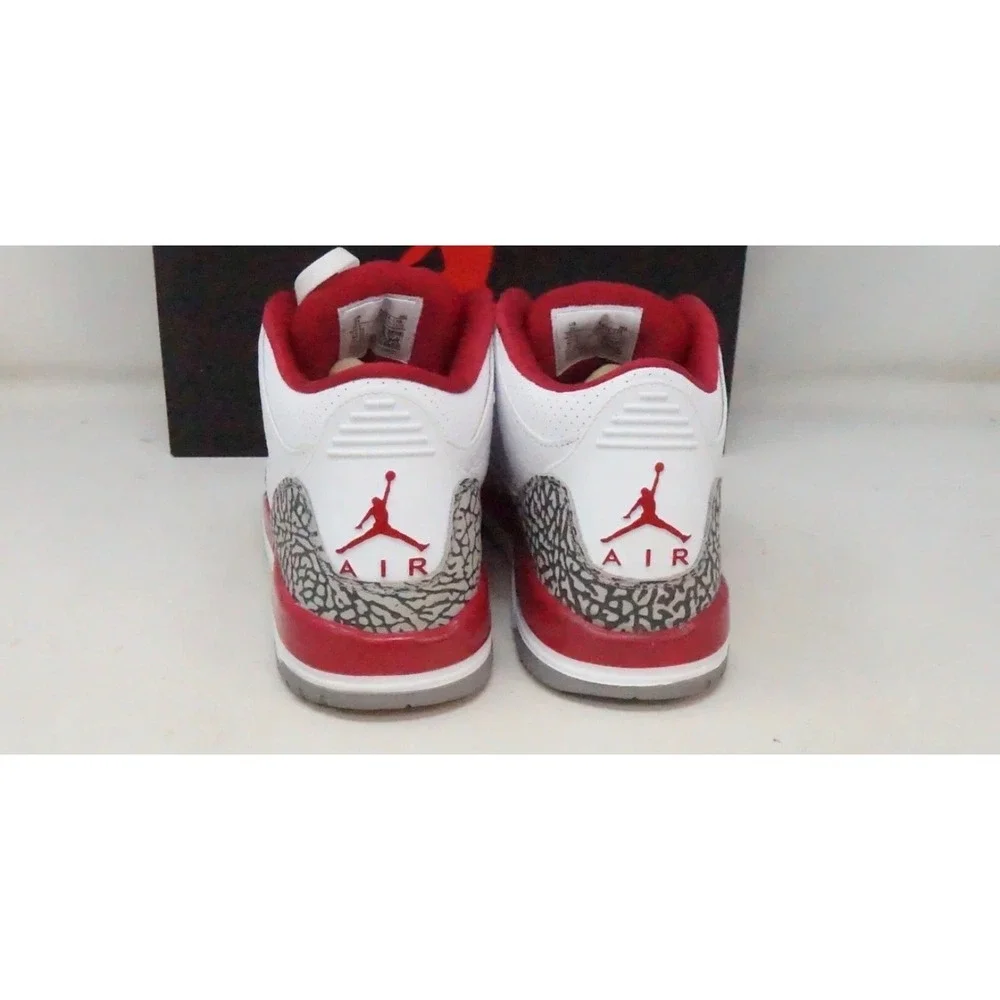 Jordan 3 Retro Cardinal Red Kids 6.5Y White Red 398614-126
